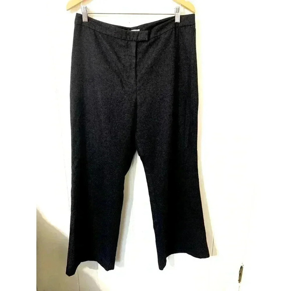 Vintage Bass Women's Wool Cashmere Blend High Rise Wide Leg Pants Size 14 Career - Picture 2 of 9